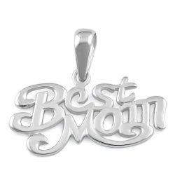 Alternative view of 925 Sterling Silver "Best Mom" Pendant