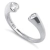 925 Sterling Silver Clear U Shaped Clear CZ Eternity Ring
