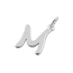 925 Sterling Silver Letter M Pendant