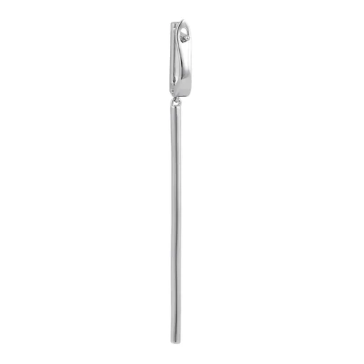 925 Sterling Silver Clear CZ Dangling Bar Earrings - Image 4