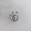 925 Sterling Silver Intertwined Open Back Ring