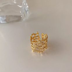 Alternative view of 18K Gold Plated 925 Sterling SilverRoot Vine Ring With Open Back