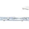 925 Sterling Silver Layers Beads Italian Bracelet Length-7+1inch Beads-1.7mm