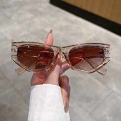 Brown Gradient Vintage Cat Eye Sunglasses