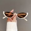 White Half Frame Cat Eye Sunglasses