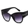 Black Cat Eye Oversized Sunglasses