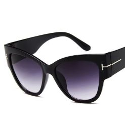 Black Cat Eye Oversized Sunglasses