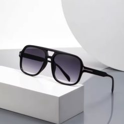 Large Frame Pilot SunGlasses Half Dark