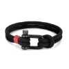 U Shape Double Strand Bracelet Black