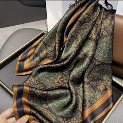 Floral Silk Square Scarf