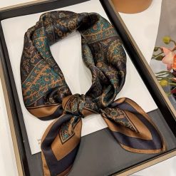 Alternative view of Floral Silk Square Scarf