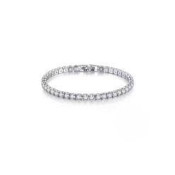 925 Sterling Silver 4mm CZ Bracelet