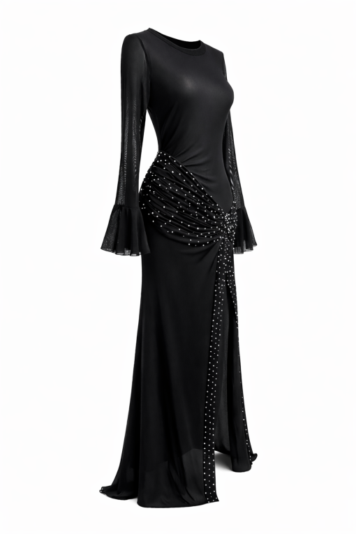 Embelished Ethereal Noir Gown - Image 2