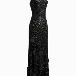 Alternative view of Black Sequine Dress With Dangling Sequine disks