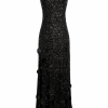 Black Sequine Dress With Dangling Sequine disks