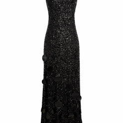 Black Sequine Dress With Dangling Sequine disks