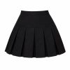 Black Short Plit Skirt