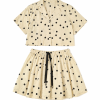 Beige Polka Dot Mini Skirt