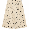 Beige Polka Dot Culotte Shorts