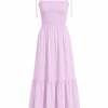 Pink Stripped Maxi Dress With Pockets