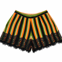 Alternative view of Stripped Aso-Oke Shorts With Lace Trim