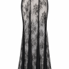 Black Chantilly Lace Maxi Skirt