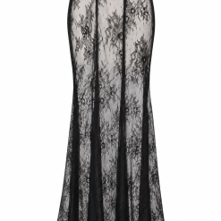 Black Chantilly Lace Maxi Skirt