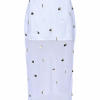 Embellished Organdy Midi Skirt